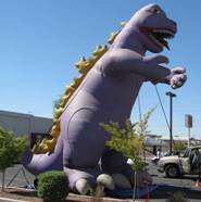 UFO balloons - 25ft. tall UFO cold-air advertising inflatables.